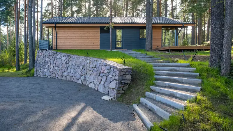 Ландшафт участка №32, сохранение природной растительности