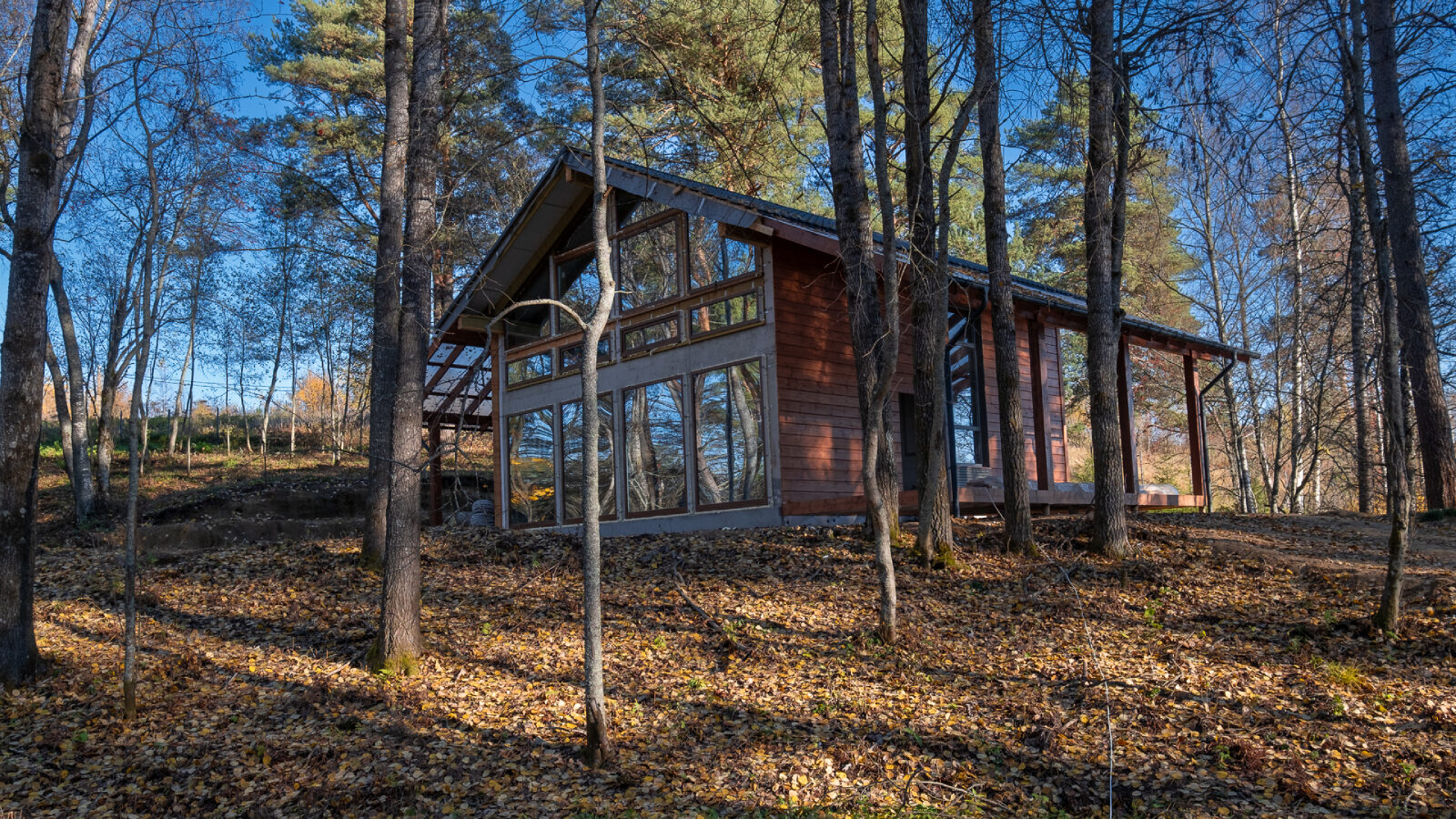 Осенние краски в поселке Круглое озеро